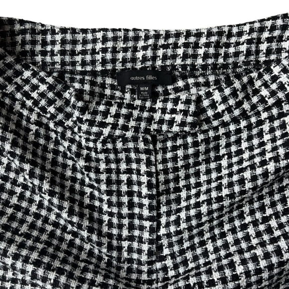 Autres Filles Black and White Tweed Skirt Houndstooth Pattern Size Medium - Picture 1 of 4